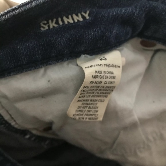 🍒 American Eagle Skinny Blue Jeans 2 Destroyed - Picture 8 of 12